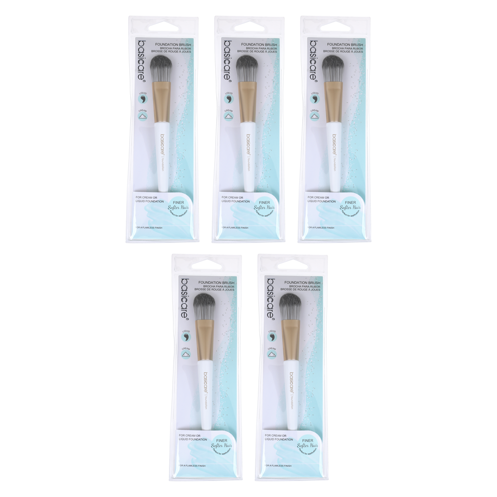 Basicare Foundation Brush 16cm Bundle of 5