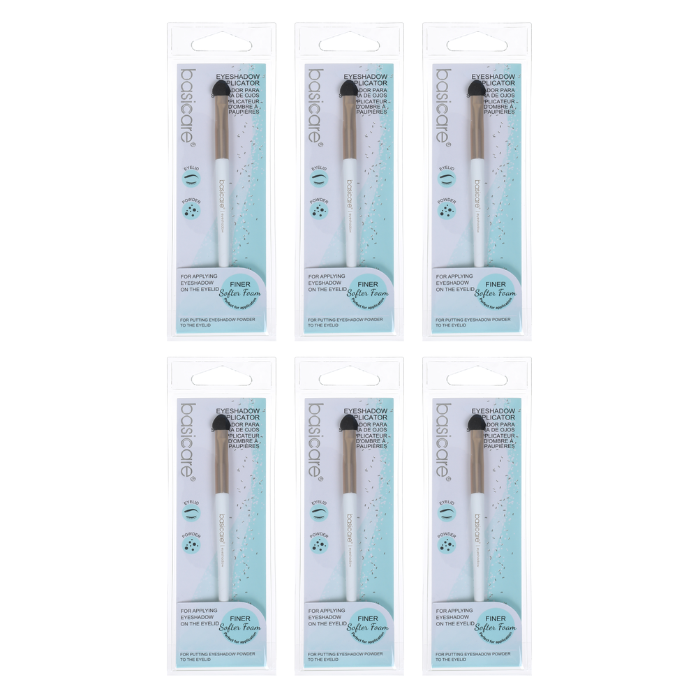Basicare Eyeshadow Applicator 13cm Bundle of 6 Makeup Sponge Applicators