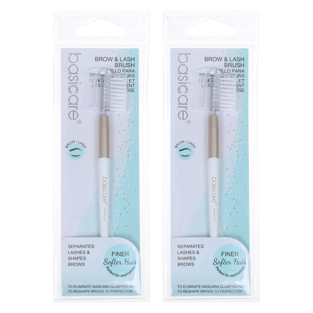 Basicare Brow and Lash Brush 13cm Pack of 2 Nylon Bristles
