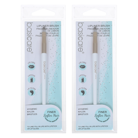 Basicare Lip Liner Brush 13cm Pack of 2 Tapered Nylon Bristles