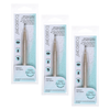 Basicare Retractable Lip Liner Brush Bundle of 3 Travel Nylon Silver Tube