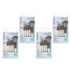 Basicare 4 Pack 5 Piece Cosmetic Brush Set with Foundation Sponge