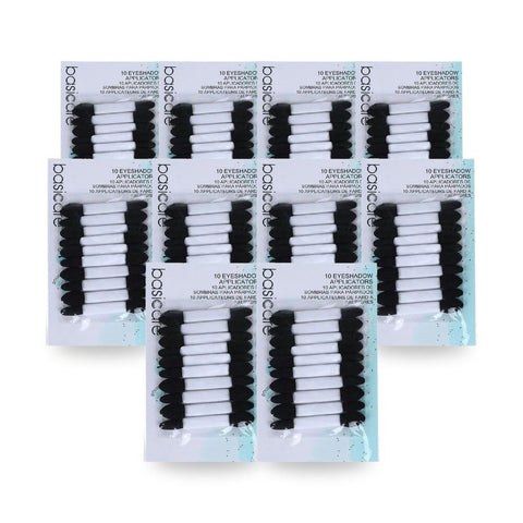 Basicare Eyeshadow Applicators Double Ended Washable Set of 10 Bundle of 10