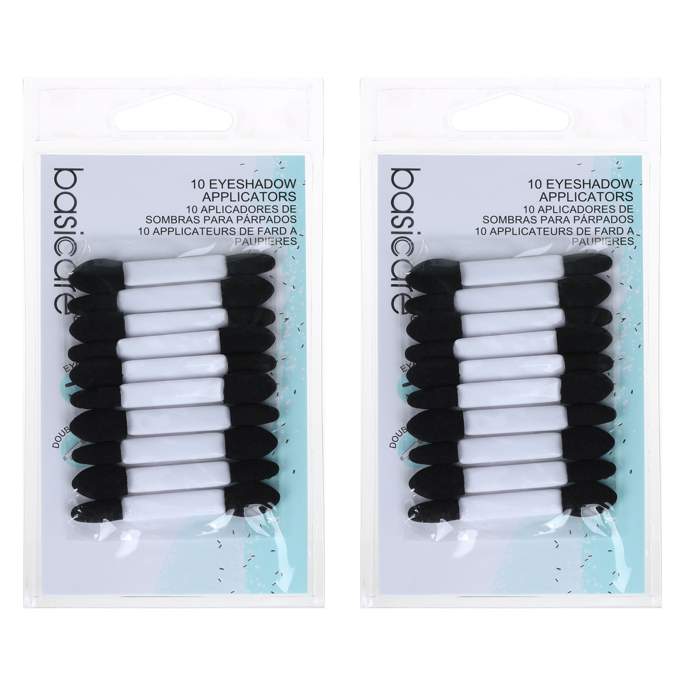 Basicare Eyeshadow Applicators Double Ended Washable Set of 10 x 2