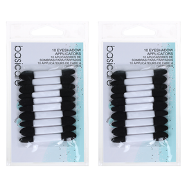 Basicare Eyeshadow Applicators Double Ended Washable Set of 10 x 2