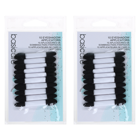 Basicare Eyeshadow Applicators Double Ended Washable Set of 10 x 2