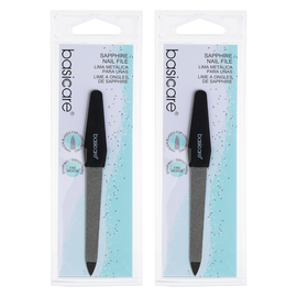 Basicare Sapphire Nail File 11.5cm Double Sided Professional Nail File x2