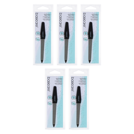 Basicare Sapphire Nail File 11.5cm Bundle of 5 Double Sided Professional