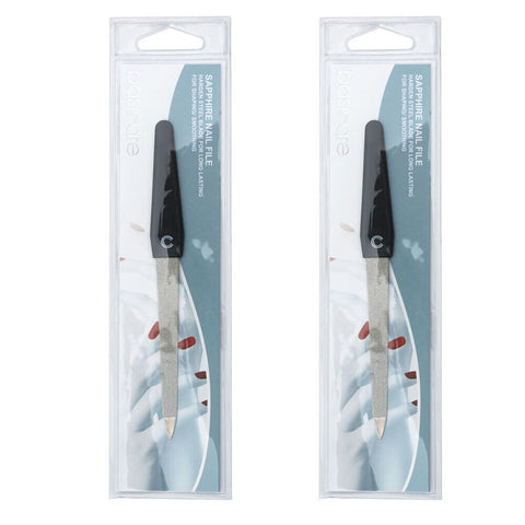 Basicare Sapphire Nail File 15cm Double Sided Professional 2 Pack