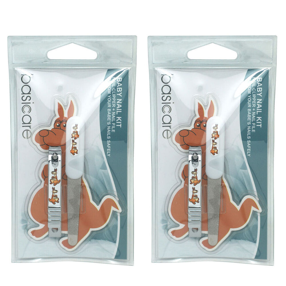 Basicare Baby Nail Kit Safe Clippers File Infant Nail Care 2 Pack