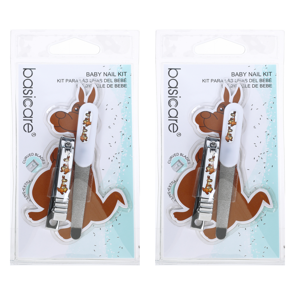 Basicare Baby Nail Kit Safe Clippers File Infant Nail Care 2 Pack