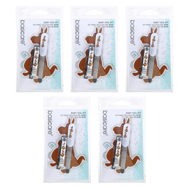 Basicare Baby Nail Kit 5 Pack Bundle Safe Clippers and File for Infants