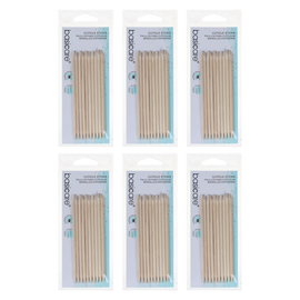 Basicare Cuticle Sticks 10 Pack 115mm Dual Ended Manicure Tools Bundle of 6