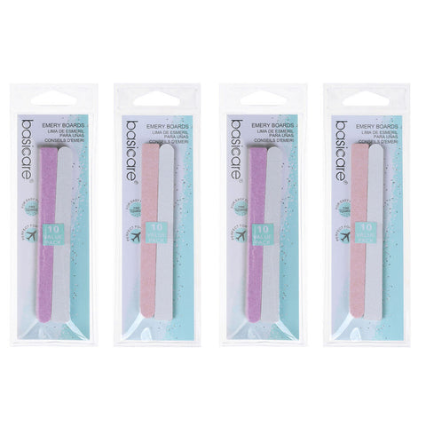 Basicare Emery Boards 10 Pack 115mm Double Sided Nail Filing Tools x 2