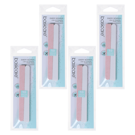 Basicare Emery Boards 10 Pack Bundle of 4 115mm Double Sided Nail Files