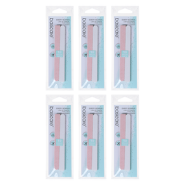 Basicare Emery Boards 115mm Double Sided Nail Files Pack of 6