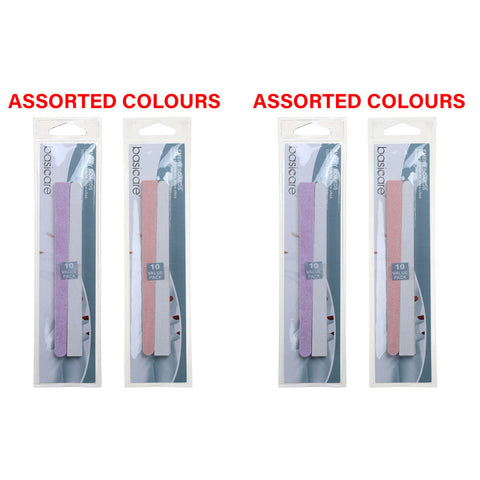 Basicare Emery Boards 10 Pack 145mm Manicure Pedicure Nail Filing Tools x 2