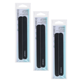Basicare Cushioned Nail Shaper Dual Sided Medium Fine 3 Pack