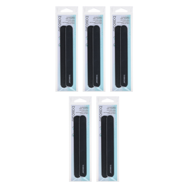 Basicare Cushioned Nail Shaper Dual Sided Medium Fine 5 Pack Bundle