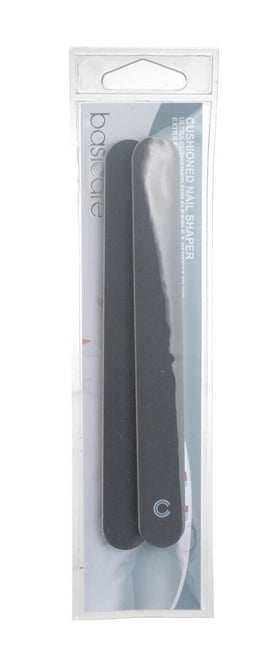 Basicare Cushioned Nail Shaper Dual Sided Medium and Fine Manicure Tool