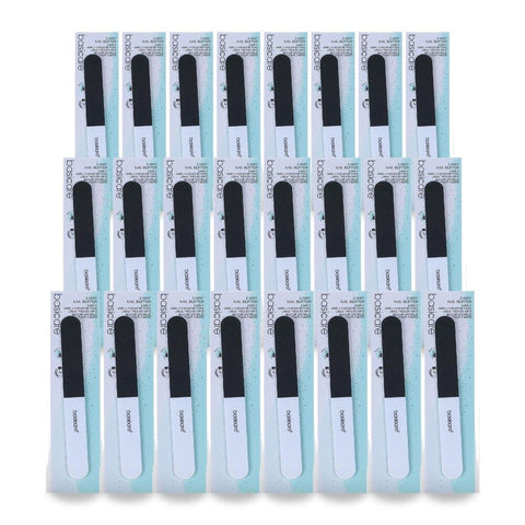 Basicare 3 Way Nail Buffer File Polish and Buff Tool for Professional Manicure Pack of 24