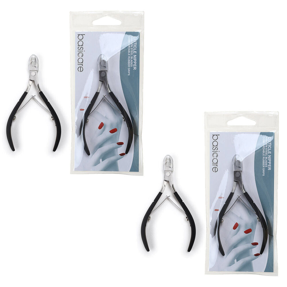 Basicare Cuticle Nipper 3.75 Inch Professional Manicure Tool Twin Pack
