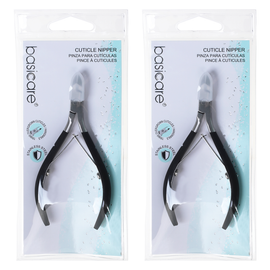 Basicare Cuticle Nipper 3.75 Inch Professional Manicure Tool Twin Pack