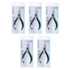 Basicare Professional Cuticle Nipper 3.75 Inch Manicure Tool Bundle of 5