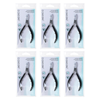 Basicare Cuticle Nipper 3.75 Inch Manicure Tool Bundle 6 Pack