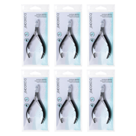 Basicare Cuticle Nipper 3.75 Inch Manicure Tool Bundle 6 Pack