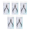 Basicare Toenail Plier 5 Inch Pedicure Tool Bundle of 5