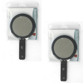 Basicare Duo Sided Hand Mirror Lightweight Travel Cosmetic Mirror 2x Magnifier x 2