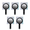 Basicare Duo Sided Hand Mirror 2x Magnifier 5 Pack Travel Cosmetic Mirror