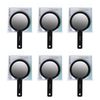 Basicare Duo Sided Hand Mirror 2x Magnifier Bundle of 6 Travel Lightweight