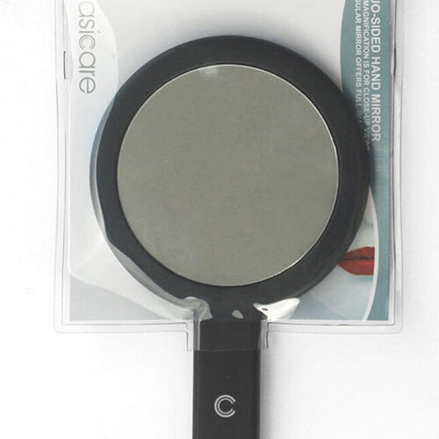 Basicare Duo Sided Hand Mirror Lightweight Travel Cosmetic Mirror 2x Magnifier