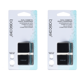Basicare Dual Cosmetic Pencil Sharpener 2 Pack For Eye Lip Makeup Pencils