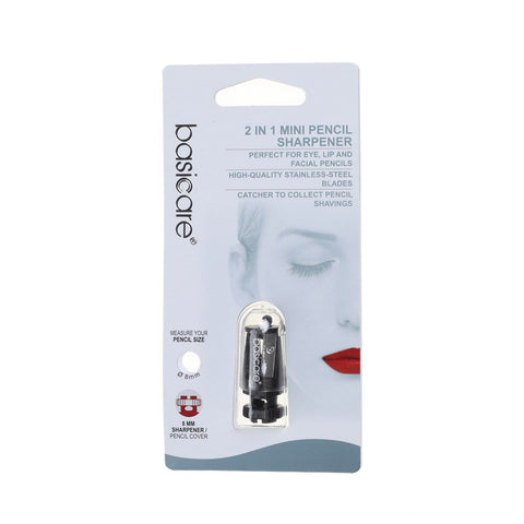 Basicare Make Up Pencil Sharpener with Bonus Grip for Precise Cosmetic Pencils