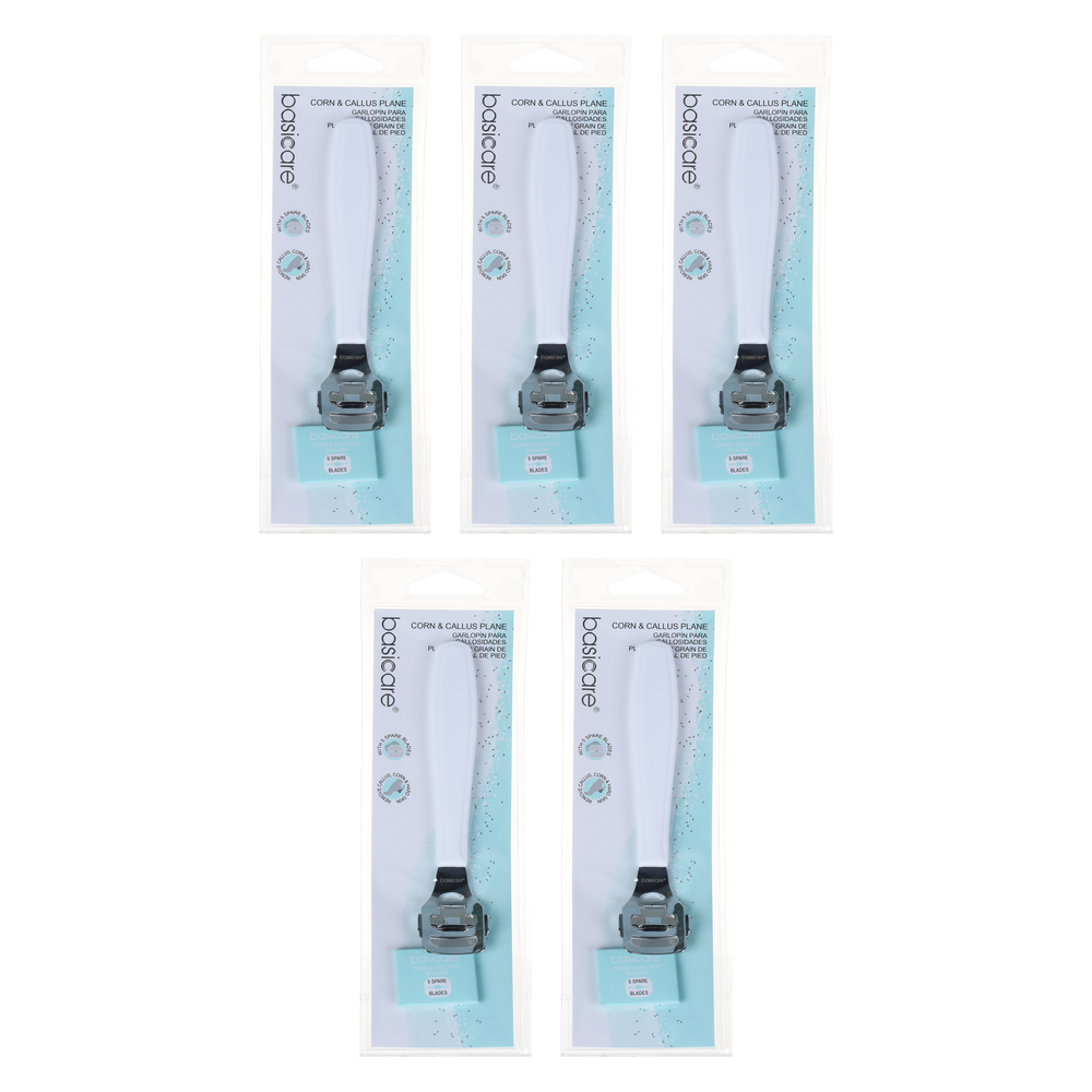 Basicare Corn and Callus Plane Foot Care Tool Bundle of 5