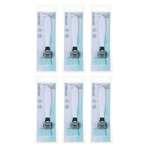 Basicare Corn and Callus Plane Foot Care Tool Bundle of 6 with 5 Spare Blades