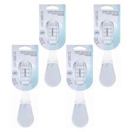 Basicare Ceramic Pedicure File 4 Pack Double Sided Coarse and Fine