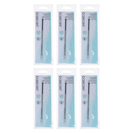 Basicare Blackhead Remover Double Ended Stainless Steel Loop Needles Bundle of 6
