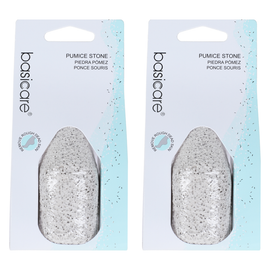 Basicare Natural Pumice Stone 9.7cm 2 Pack Foot Callus Remover