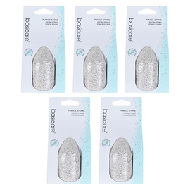 Basicare Natural Pumice Stone 9.7cm 5 Pack Foot Care Callus Remover
