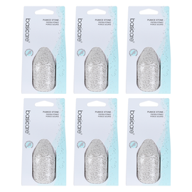Basicare Natural Pumice Stone 9.7cm Bundle of 6 Foot Callus Removers