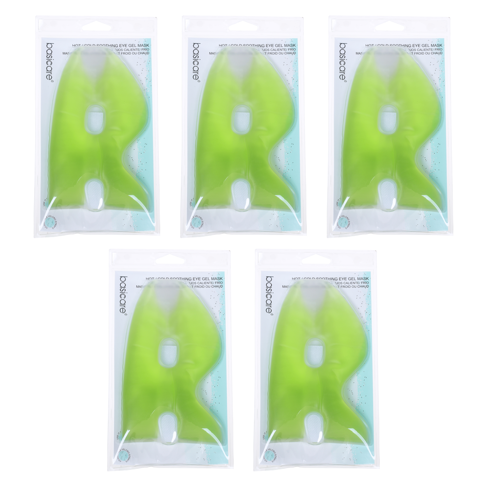 Basicare Hot Cold Soothing Eye Gel Mask Bundle of 5 for Puffy Eyes