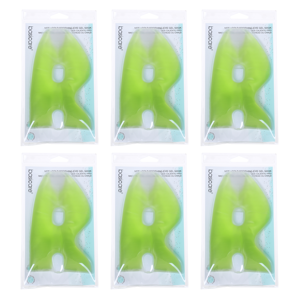 Basicare Hot Cold Soothing Eye Gel Mask Bundle 6 Pack Reusable Relief