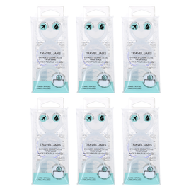 Basicare Travel Jars Set of 3 10ml Bundle Pack of 6