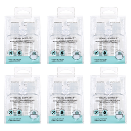 Basicare Travel Bottle Set of 2 80ml Bundle 6 Pack Refillable with Stickers