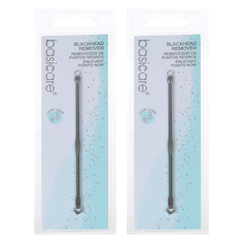 Basicare Stainless Steel Blackhead Remover Double Ended Tool 2 Pack