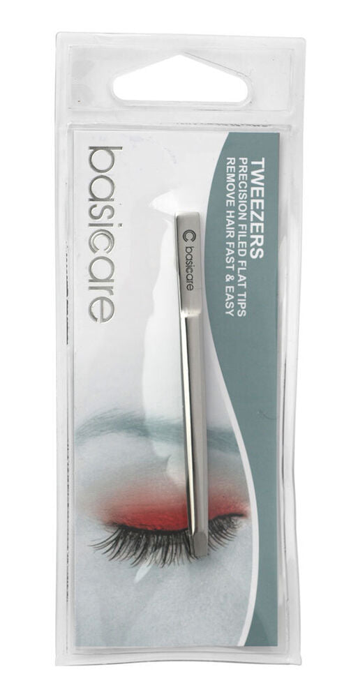 Basicare Mirror Polished Tweezers Hair Removal Eyebrow Shaping